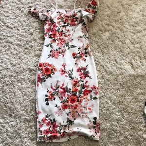 Floral body con dress